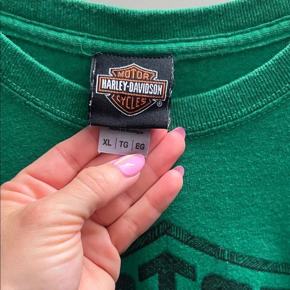 Harley-Davidson Bold Green Tee - Picture 2 of 4